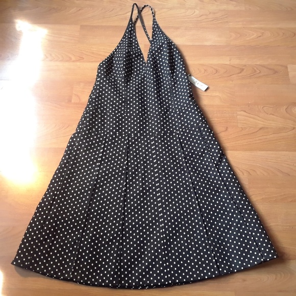 womens white polka dot dress